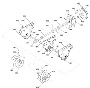 Auger Drive Group Diagram and Parts List for 1695871 2010 Briggs and Stratton Snow Blower